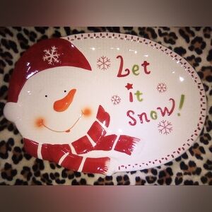 Loblolly Pine Let It Snow Holiday Serving Plate
